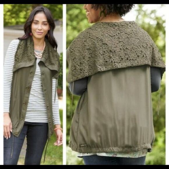 Matilda Jane Olive Green Ambitious You Vest Sz.XS - Picture 4 of 12